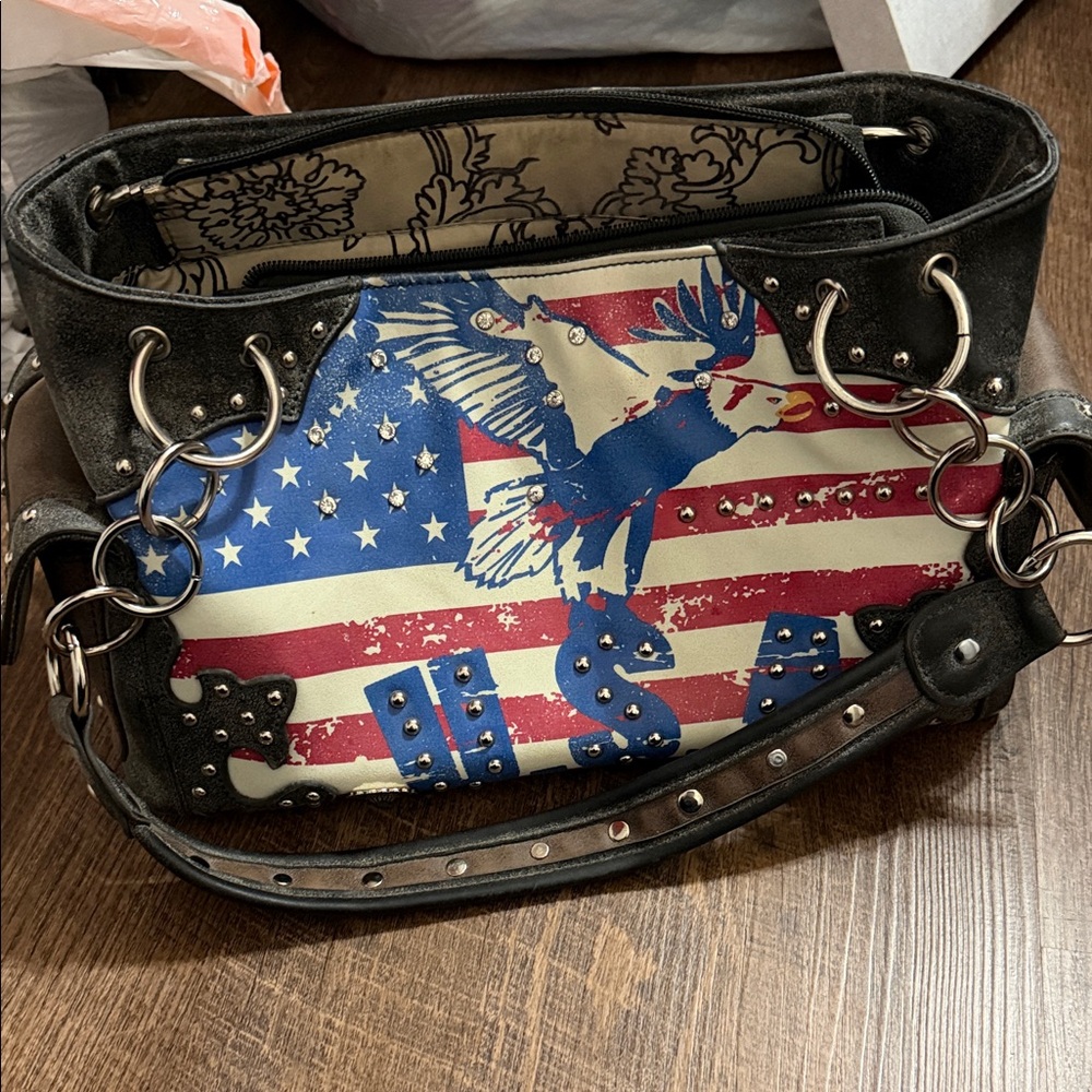Patriotic USA Handbag with Eagle Design